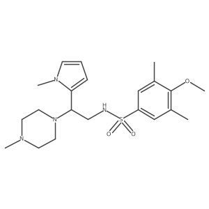 4-methoxy-3,5-dimethyl-N-(2-(1-methyl-1H-pyrrol-2-yl)-2-(4-methylpiperazin-1-yl)ethyl)benzenesulfonamide Structure