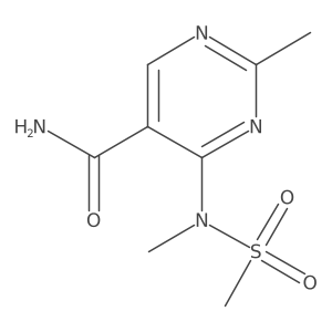 2-Methyl-4-[methyl(methylsulfonyl)amino]pyrimidine-5-carboxamide Structure