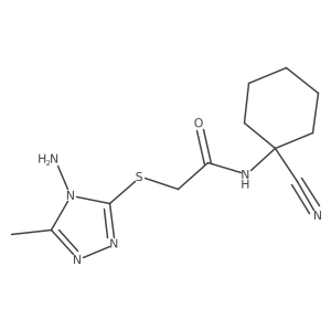 2-[(4-amino-5-methyl-4H-1,2,4-triazol-3-yl)sulfanyl]-N-(1-cyanocyclohexyl)acetamide结构式