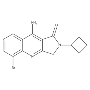 9-amino-5-bromo-2-cyclobutyl-2,3-dihydro-1H-pyrrolo[3,4-b]quinolin-1-one结构式