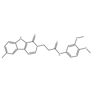 N-(3,4-dimethoxyphenyl)-3-(8-methyl-4-oxo-4,5-dihydro-3H-pyrimido[5,4-b]indol-3-yl)propanamide Structure