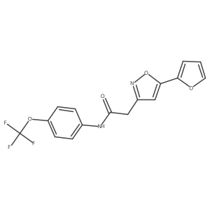 2-(5-(furan-2-yl)isoxazol-3-yl)-N-(4-(trifluoromethoxy)phenyl)acetamide结构式