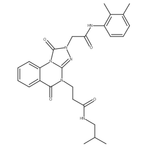 3-(2-(2-((2,3-dimethylphenyl)amino)-2-oxoethyl)-1,5-dioxo-1,2-dihydro-[1,2,4]triazolo[4,3-a]quinazolin-4(5H)-yl)-N-isobutylpropanamide结构式