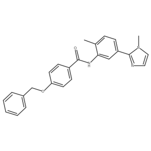 4-(benzyloxy)-N-(2-methyl-5-(1-methyl-1H-imidazol-2-yl)phenyl)benzamide结构式