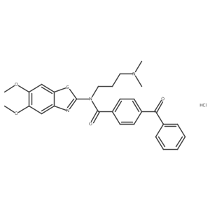 4-Benzoyl-N-(5,6-dimethoxy-1,3-benzothiazol-2-YL)-N-[3-(dimethylamino)propyl]benzamide hydrochloride结构式