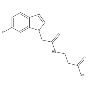 O=C(O)CCNC(=O)Cn1ccc2ccc(F)cc21结构式