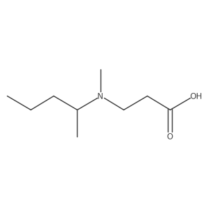 N-Methyl-N-(1-methylbutyl)-beta-alanine Structure