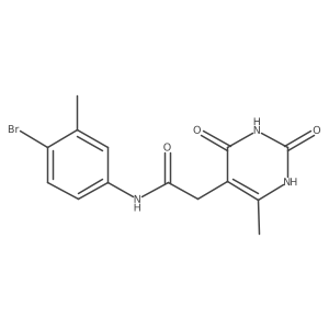 N-(4-bromo-3-methylphenyl)-2-(6-methyl-2,4-dioxo-1,2,3,4-tetrahydropyrimidin-5-yl)acetamide Structure