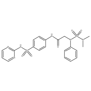 2-[[(Dimethylamino)sulfonyl]phenylamino]-N-[4-[(2-pyrimidinylamino)sulfonyl]phenyl]acetamide Structure