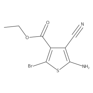 Ethyl 5-amino-2-bromo-4-cyanothiophene-3-carboxylate Structure