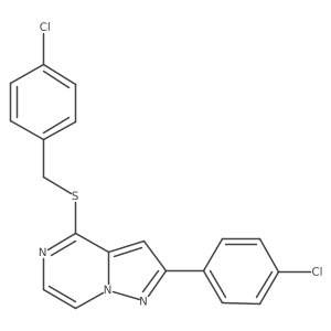 4-[(4-Chlorobenzyl)thio]-2-(4-chlorophenyl)pyrazolo[1,5-a]pyrazine结构式
