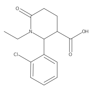 2-(2-Chlorophenyl)-1-ethyl-6-oxopiperidine-3-carboxylic acid Structure