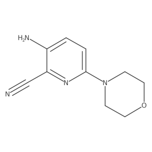 3-Amino-6-morpholin-4-ylpyridine-2-carbonitrile结构式