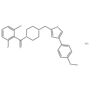 (2-Chloro-6-fluorophenyl)(4-((4-(4-methoxyphenyl)thiazol-2-yl)methyl)piperazin-1-yl)methanone hydrochloride Structure