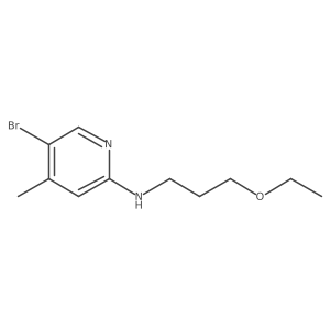 5-bromo-N-(3-ethoxypropyl)-4-methylpyridin-2-amine Structure
