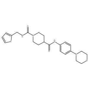 N4-(4-morpholinophenyl)-N1-(thiophen-2-ylmethyl)piperidine-1,4-dicarboxamide Structure