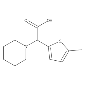 2-(5-Methylthiophen-2-yl)-2-(piperidin-1-yl)acetic acid Structure