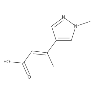 3-(1-methyl-1H-pyrazol-4-yl)but-2-enoic acid Structure