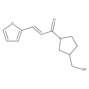 (2E)-3-(furan-2-yl)-1-[3-(hydroxymethyl)pyrrolidin-1-yl]prop-2-en-1-one Structure
