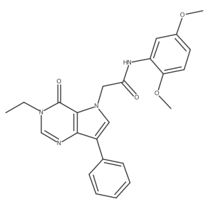 N-(2,5-dimethoxyphenyl)-2-(3-ethyl-4-oxo-7-phenyl-3,4-dihydro-5H-pyrrolo[3,2-d]pyrimidin-5-yl)acetamide结构式
