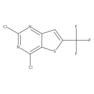 2,4-Dichloro-6-(trifluoromethyl)thieno[3,2-d]pyrimidine结构式