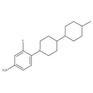 3-Fluoro-4-(4-(4-methylpiperazin-1-yl)piperidin-1-yl)aniline Structure