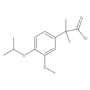 2-(3-Methoxy-4-propan-2-yloxyphenyl)-2-methylpropanoyl chloride结构式