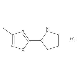(R)-3-Methyl-5-(pyrrolidin-2-yl)-1,2,4-oxadiazole hydrochloride Structure