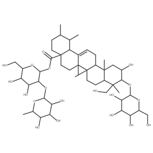 3-O-[beta-D-glucopyranosyl]-28-O-[alpha-L-rhamnopyranosyl-(1->2)-beta-D-glucopyranosyl]asiatic acid结构式