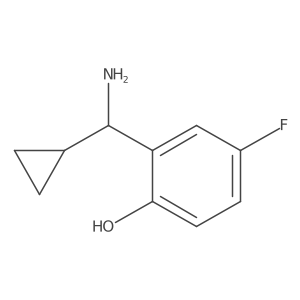 2-[Amino(cyclopropyl)methyl]-4-fluorophenol结构式