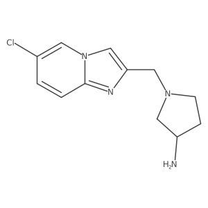 1-((6-Chloroimidazo[1,2-a]pyridin-2-yl)methyl)pyrrolidin-3-amine结构式