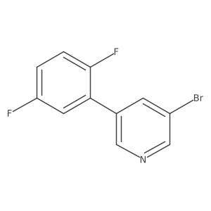 3-Bromo-5-(2,5-difluorophenyl)pyridine结构式