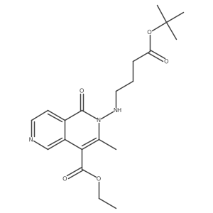 Ethyl 2-(tert-butoxycarbonylpropylamino)-3-methyl-1-oxo-1,2-dihydro-2,6-naphthyridine-4-carboxylate结构式