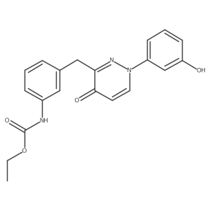 Ethyl 3-((1,4-dihydro-1-(3-hydroxyphenyl)-4-oxopyridazin-3-yl)methyl)phenylcarbamate Structure