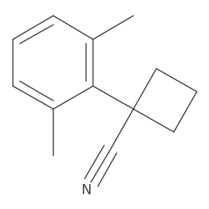 1-(2,6-Dimethylphenyl)cyclobutane-1-carbonitrile结构式