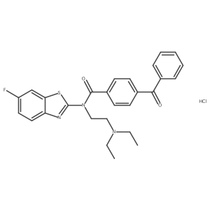 4-benzoyl-N-(2-(diethylamino)ethyl)-N-(6-fluorobenzo[d]thiazol-2-yl)benzamide hydrochloride结构式