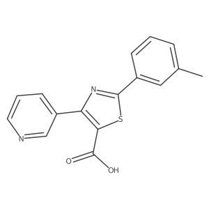 5-Thiazolecarboxylic acid, 2-(3-methylphenyl)-4-(3-pyridinyl)- Structure
