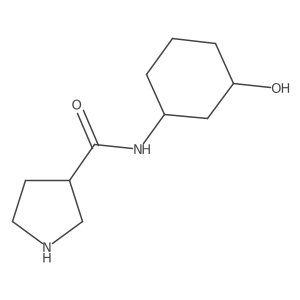 N-(3-hydroxycyclohexyl)pyrrolidine-3-carboxamide结构式