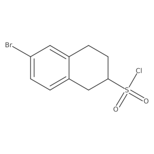 6-Bromo-1,2,3,4-tetrahydronaphthalene-2-sulfonyl chloride结构式