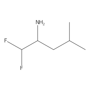 (2R)-1,1-difluoro-4-methylpentan-2-amine Structure