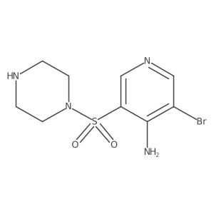 3-Bromo-5-(piperazin-1-ylsulfonyl)pyridin-4-amine Structure