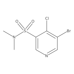 5-Bromo-4-chloro-N,N-dimethylpyridine-3-sulfonamide结构式