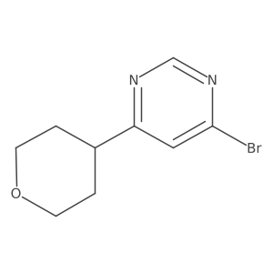 4-bromo-6-(tetrahydro-2H-pyran-4-yl)pyrimidine Structure