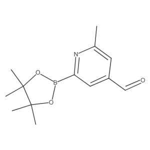 (4-Formyl-6-methylpyridin-2-YL)boronic acid pinacol ester Structure
