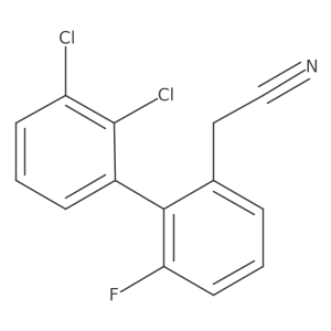 (2',3'-Dichloro-6-fluoro-biphenyl-2-yl)-acetonitrile结构式