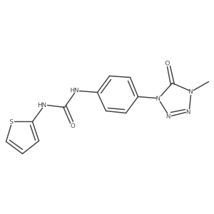 1-(4-(4-methyl-5-oxo-4,5-dihydro-1H-tetrazol-1-yl)phenyl)-3-(thiophen-2-yl)urea Structure