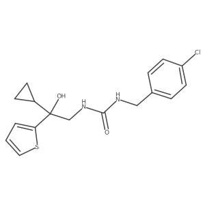 1-(4-Chlorobenzyl)-3-(2-cyclopropyl-2-hydroxy-2-(thiophen-2-yl)ethyl)urea Structure