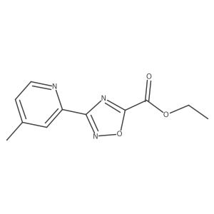 Ethyl 3-(4-Methyl-2-pyridyl)-1,2,4-oxadiazole-5-carboxylate Structure