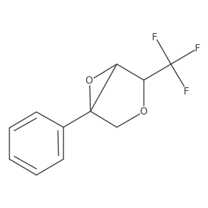 (1S,5alpha)-1-Phenyl-4beta-(trifluoromethyl)-3,6-dioxabicyclo[3.1.0]hexane结构式