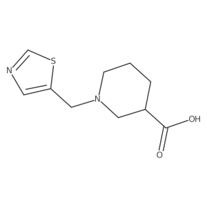 1-(Thiazol-5-ylmethyl)piperidine-3-carboxylic acid Structure